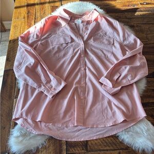 Chico's Soft Pink Collared Blouse